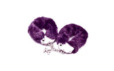 Lovetoy Fetish Pleasure Fluffy Bondage Hand Cuff Purple - - Cuffs And Restraints